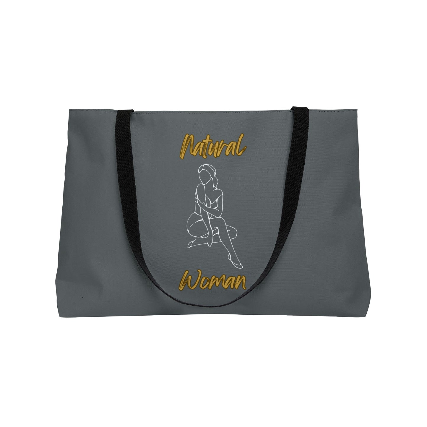 Natural Woman Shoulder Action (WL) Weekender Tote Bag DARK GREY