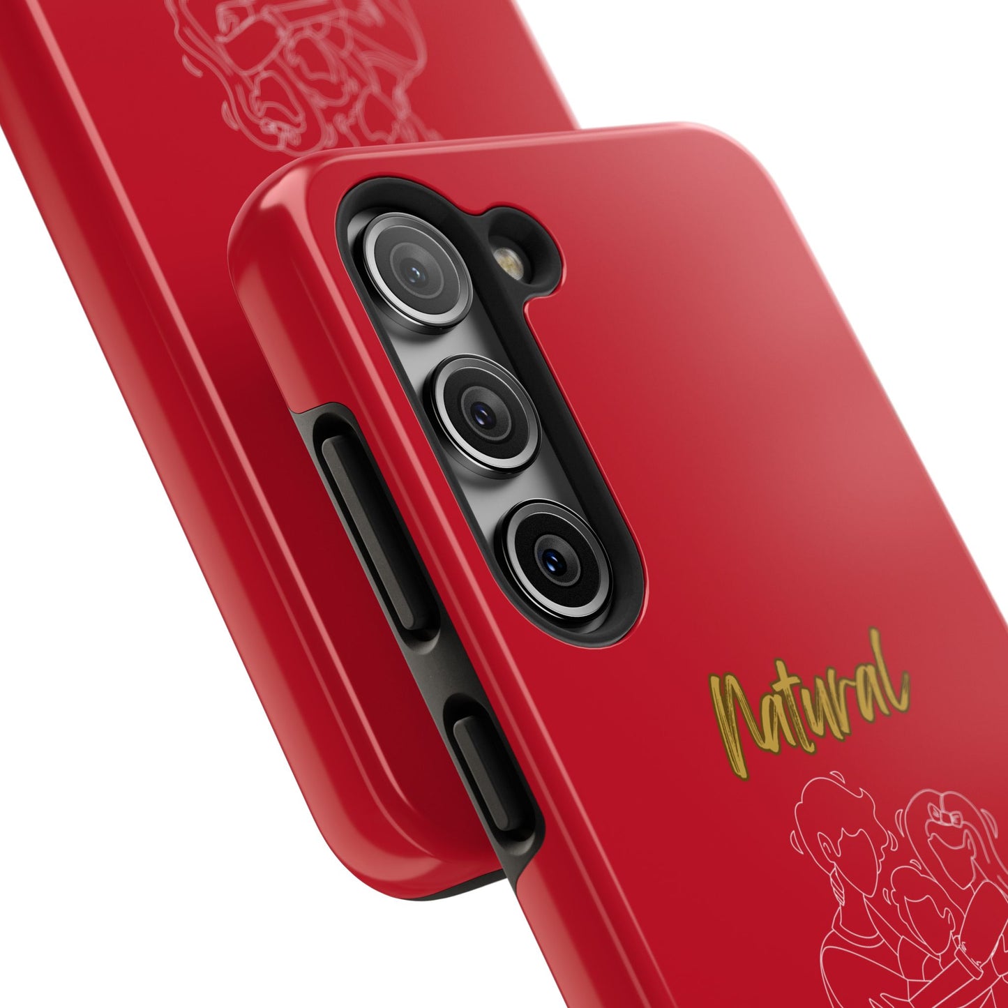 Natural Woman Bear Hugs (WL) Tough Phone Cases DARK RED