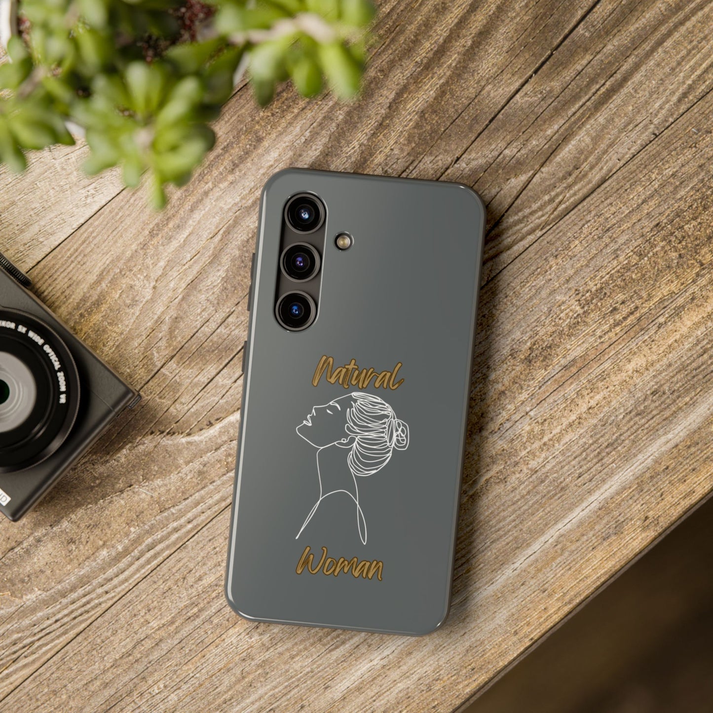 Natural Woman Wet Bun (WL) Tough Phone Cases DARK GREY