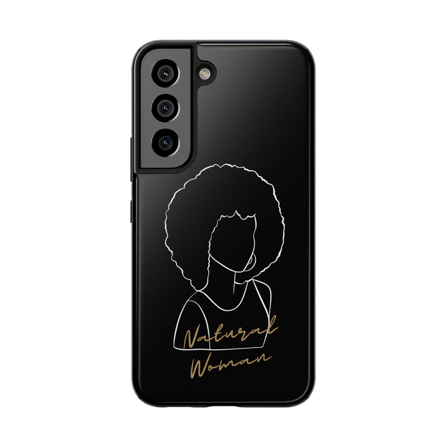 Natural Woman Afro (WL) Tough Phone Case BLACK