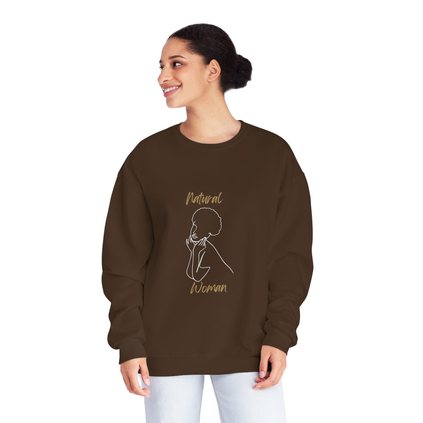Natural Woman Cute Afro (WL) Crewneck Sweatshirt