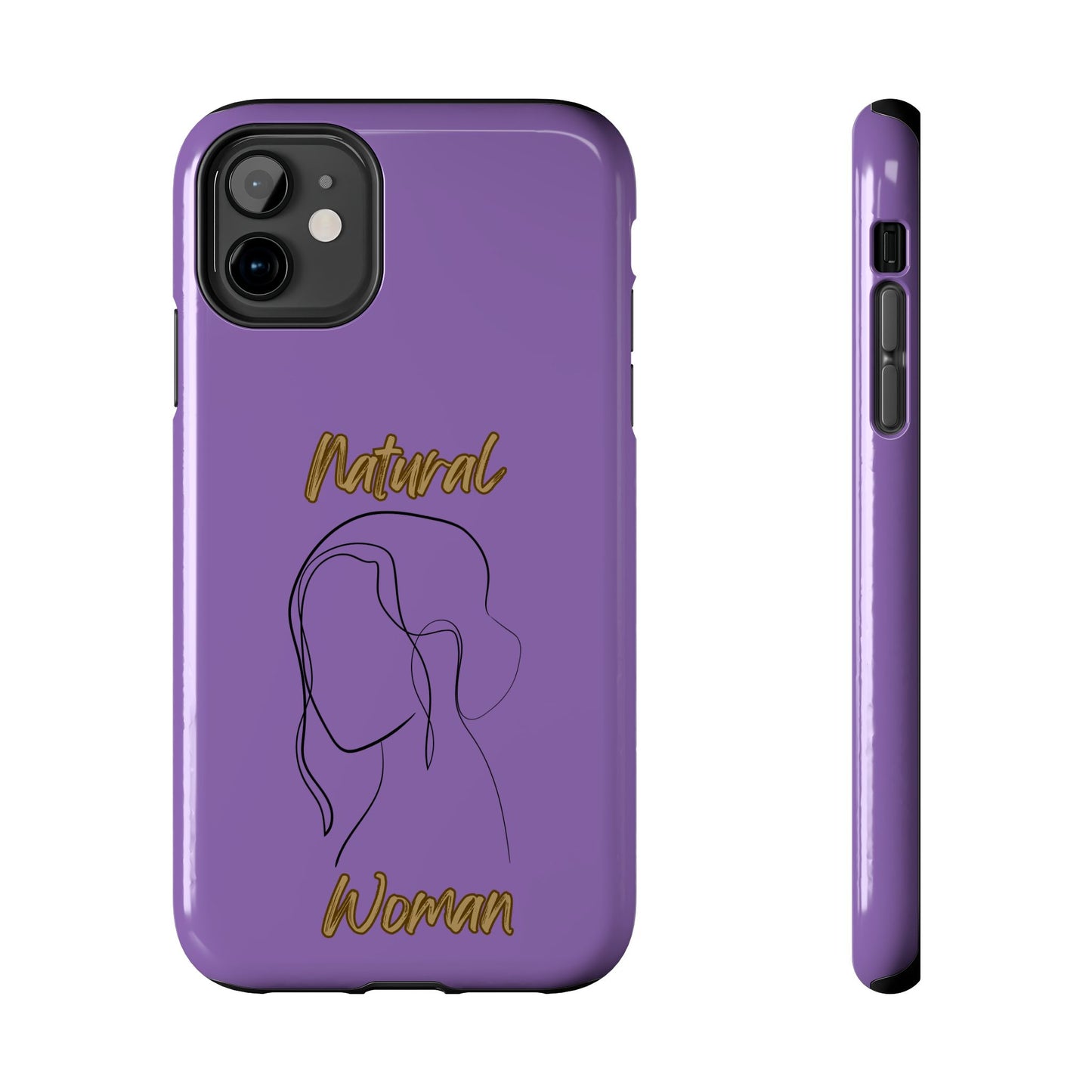 Natural Woman Hanging Hair (BL) Tough Phone Cases LIGHT PURPLE