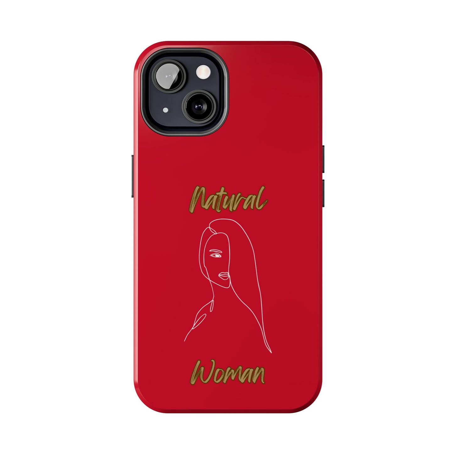 Natural Woman Covered Eye (WL)Tough Phone Cases DARK RED