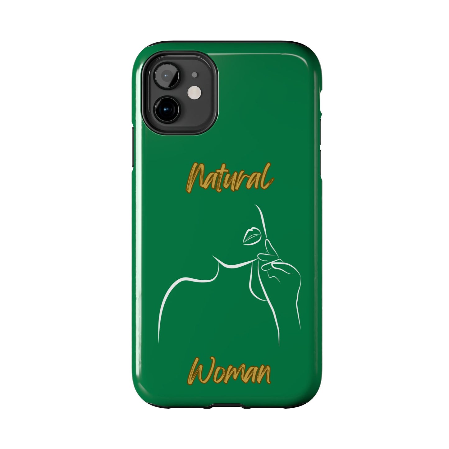 Natural Woman Chin Up (WL)Tough Phone Cases DARK GREEN