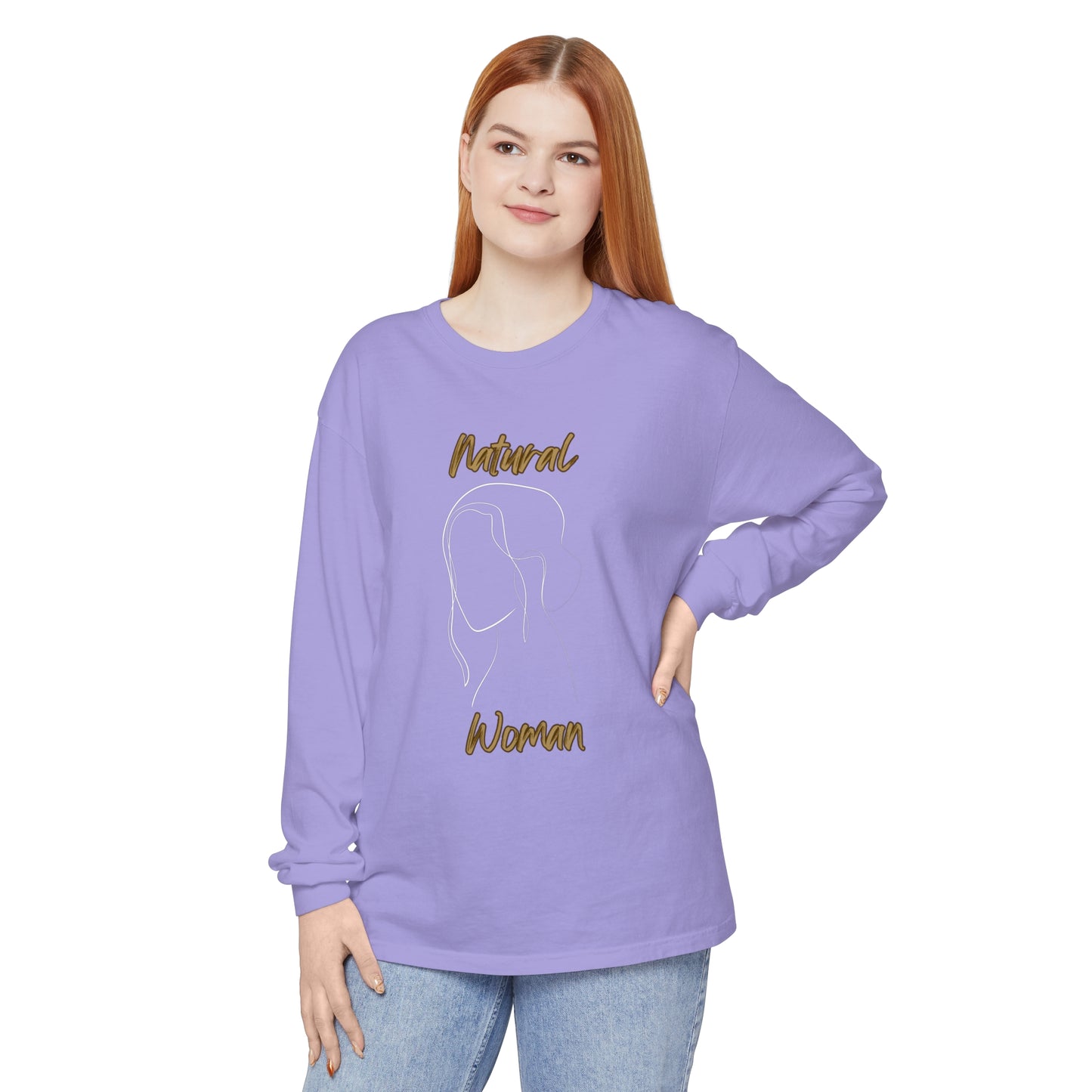 Natural Woman Hanging Hair (WL)  Long Sleeve T-Shirt