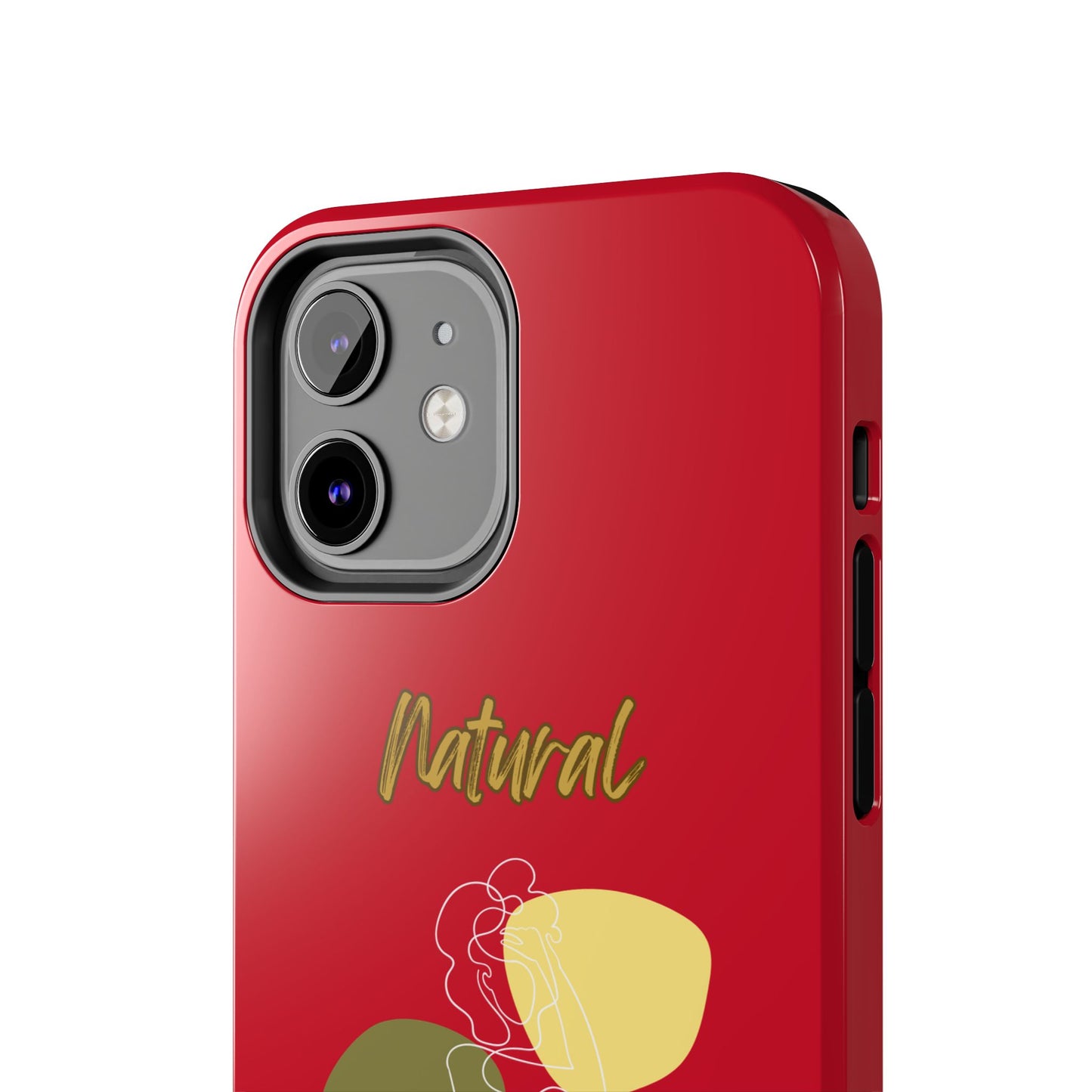 Natural Woman Colorful Pose (WL)Tough Phone Cases DARK RED