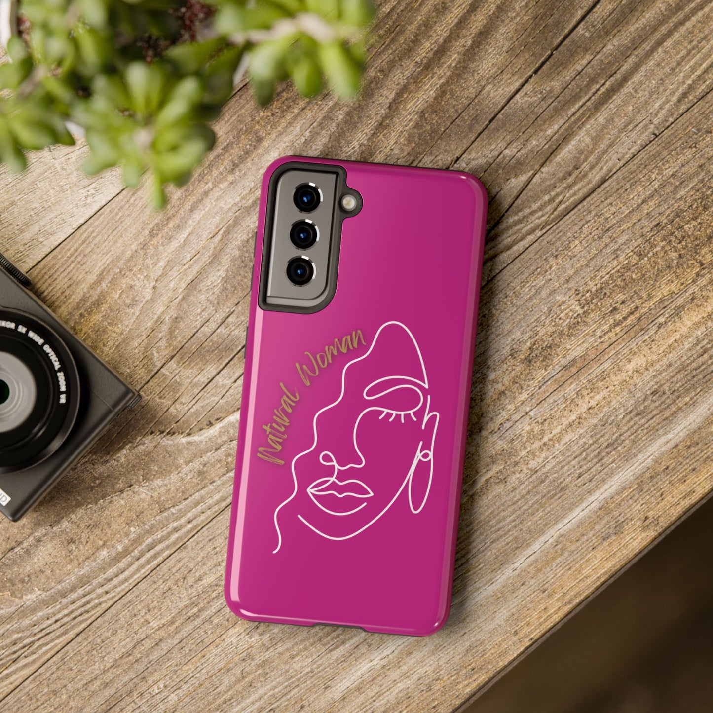 Natural Woman Half Face (WL)Tough Phone Case PINK