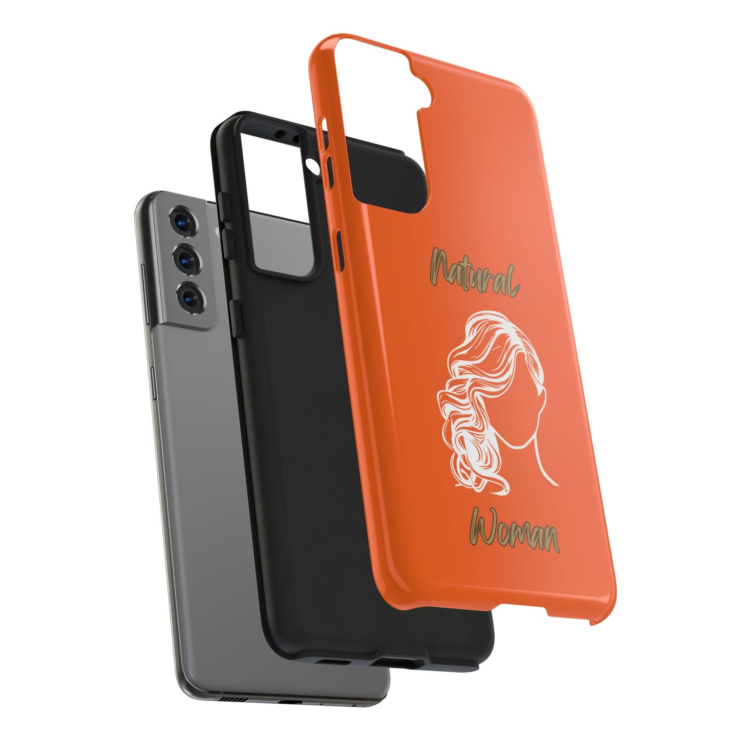 Natural Woman Long Curl (WL)Tough Phone Cases ORANGE