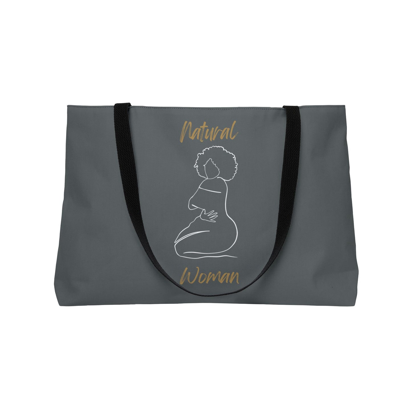 Natural Woman Hug (WL) Weekender Tote Bag DARK GREY