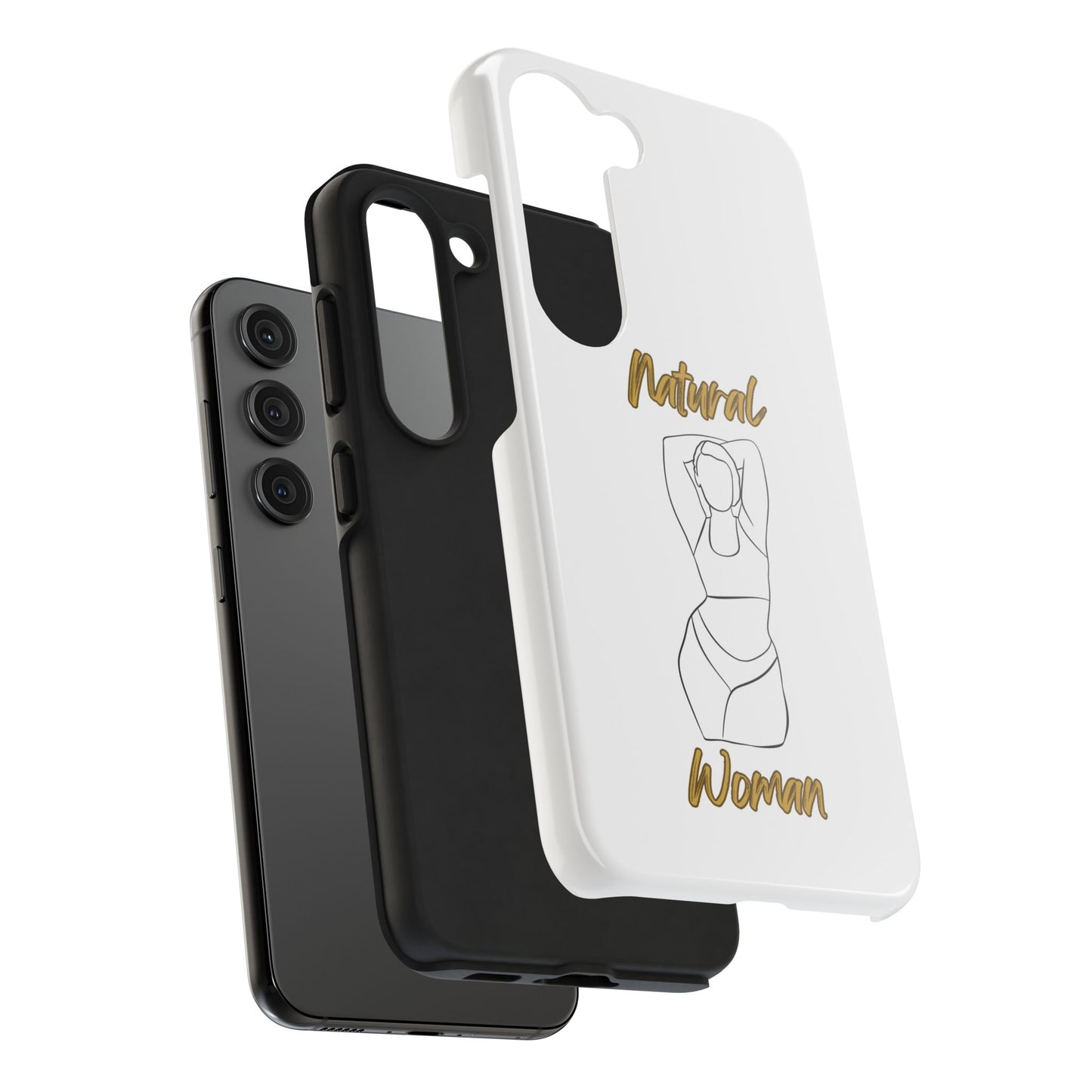 Natural Woman I Love Me (BL)Tough Phone Cases WHITE