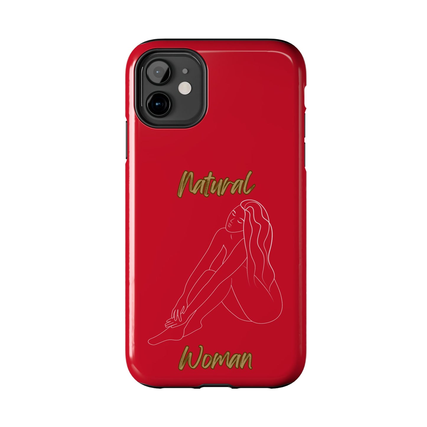 Natural Woman Beauty (WL) Tough Phone Cases DARK RED