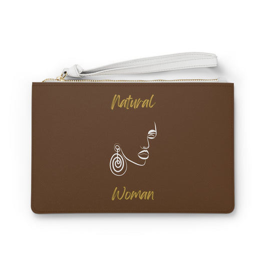 Natural Woman Music In My Soul (WL) Clutch Bag BROWN