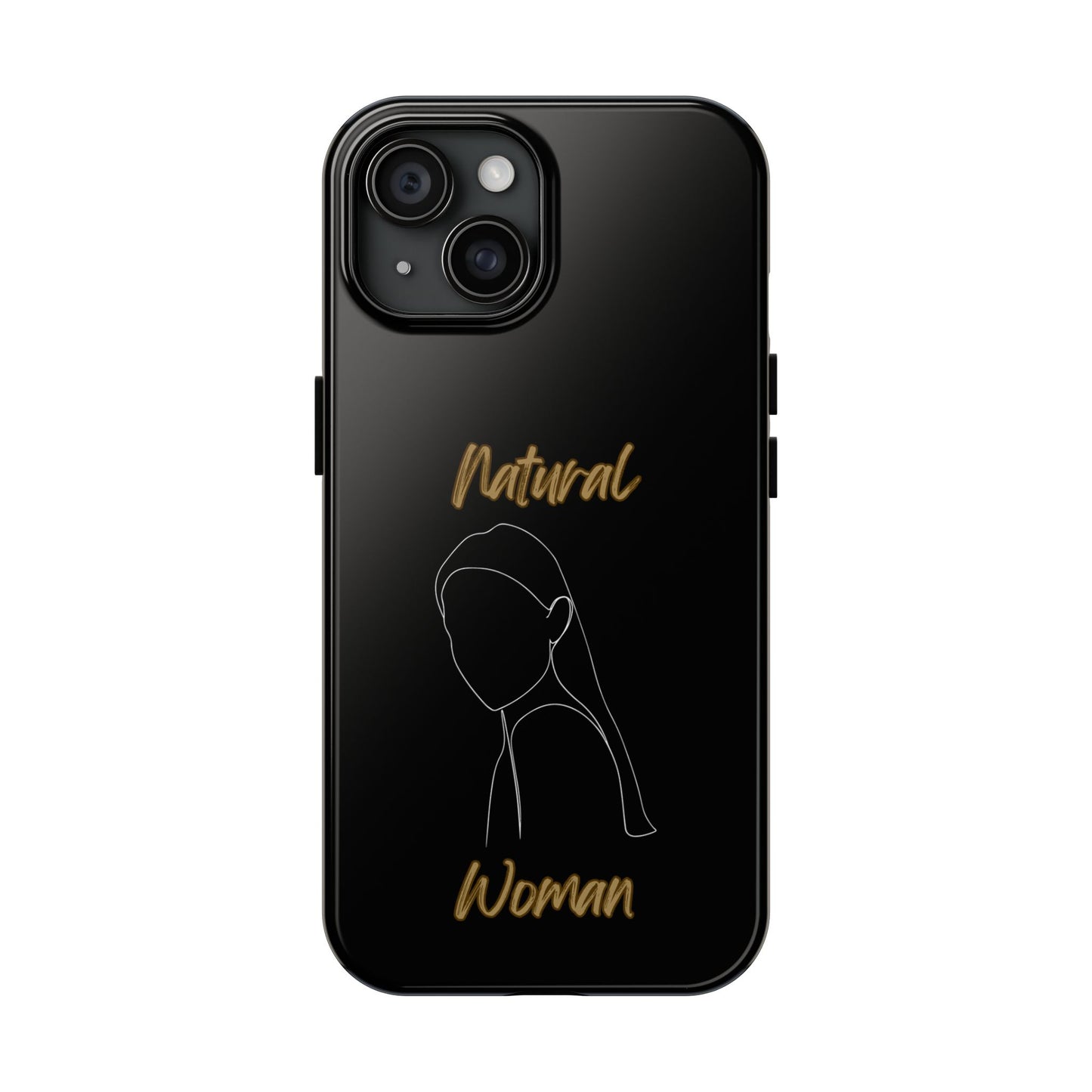 Natural Woman Tilted Look (WL) Tough Phone Cases BLACK