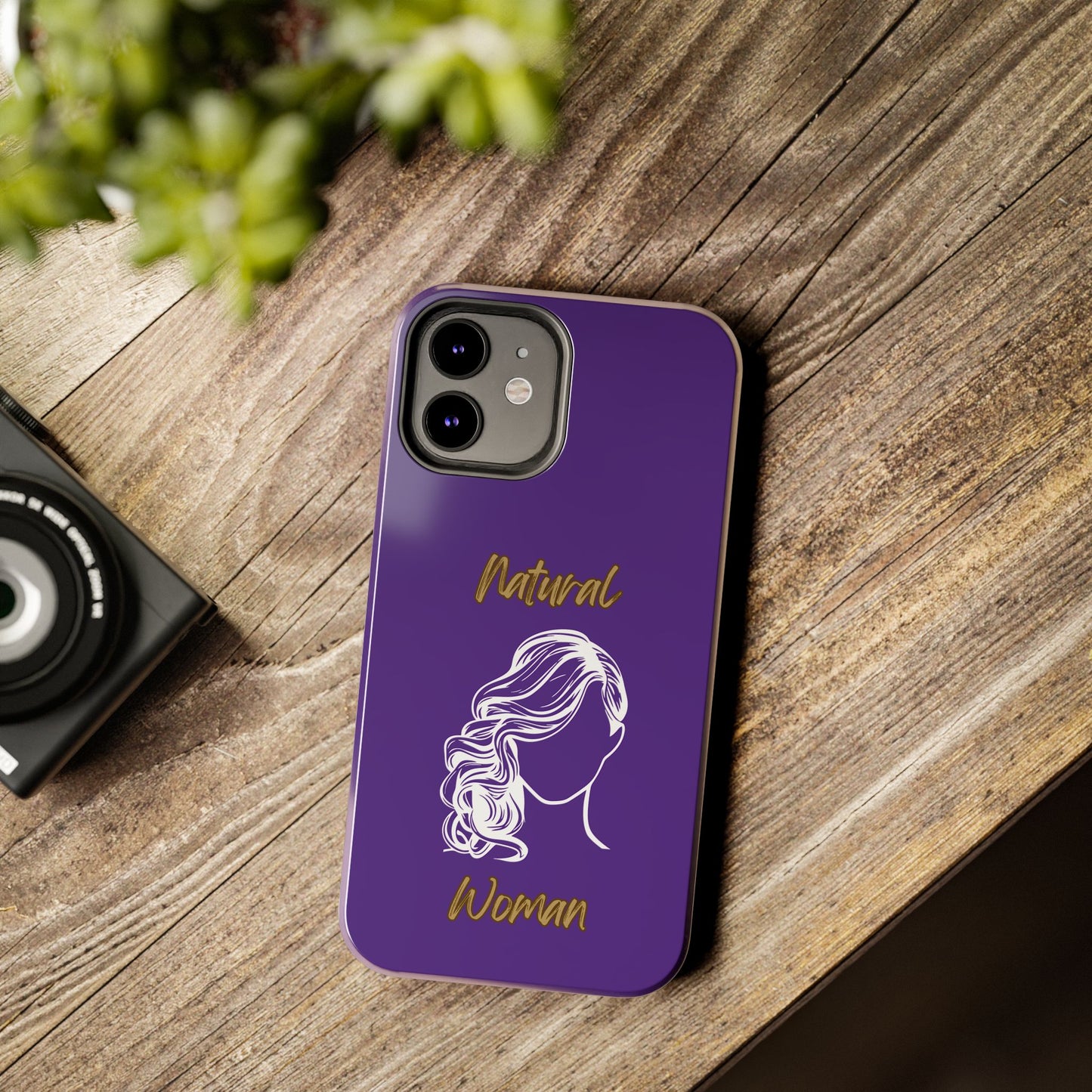 Natural Woman Long Curl (WL)Tough Phone Cases PURPLE