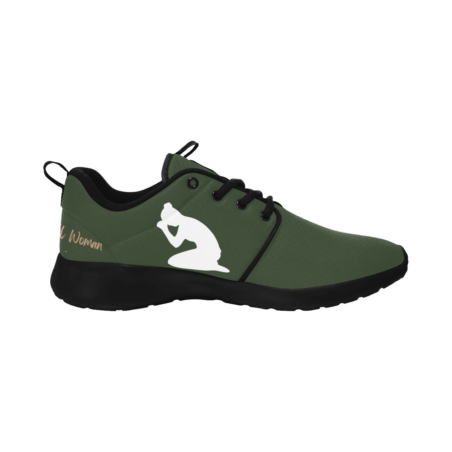 Natural Woman PRAY (WL) DARK GREEN w/ Black Sole Sneakers