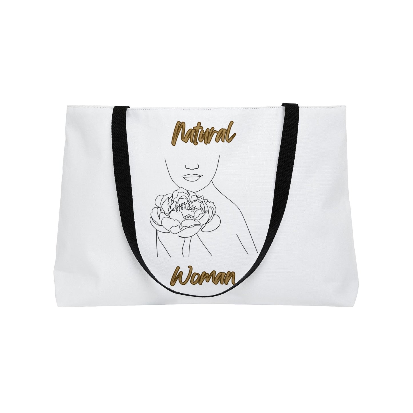 Natural Woman Kissed Flower (BL) Weekender Tote Bag WHITE