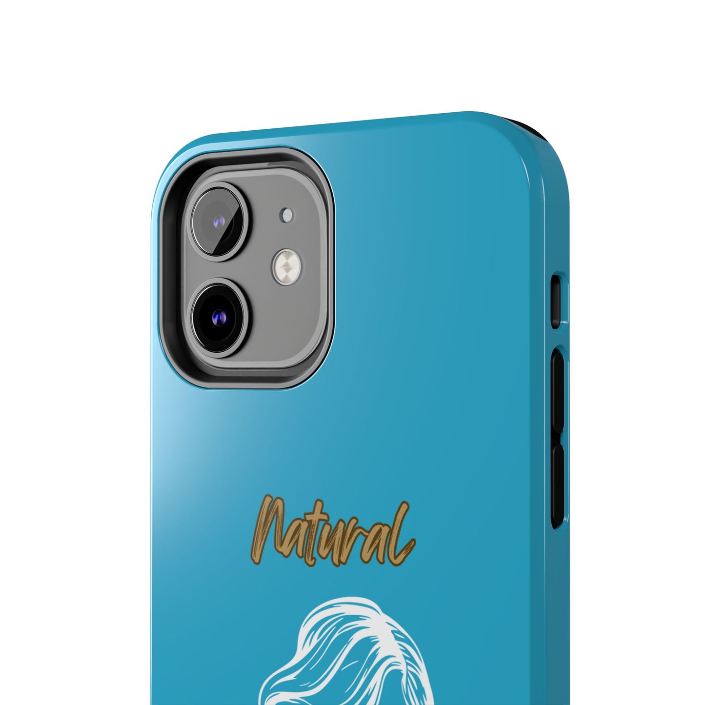 Natural Woman Long Curl (WL)Tough Phone Cases TURQUOISE