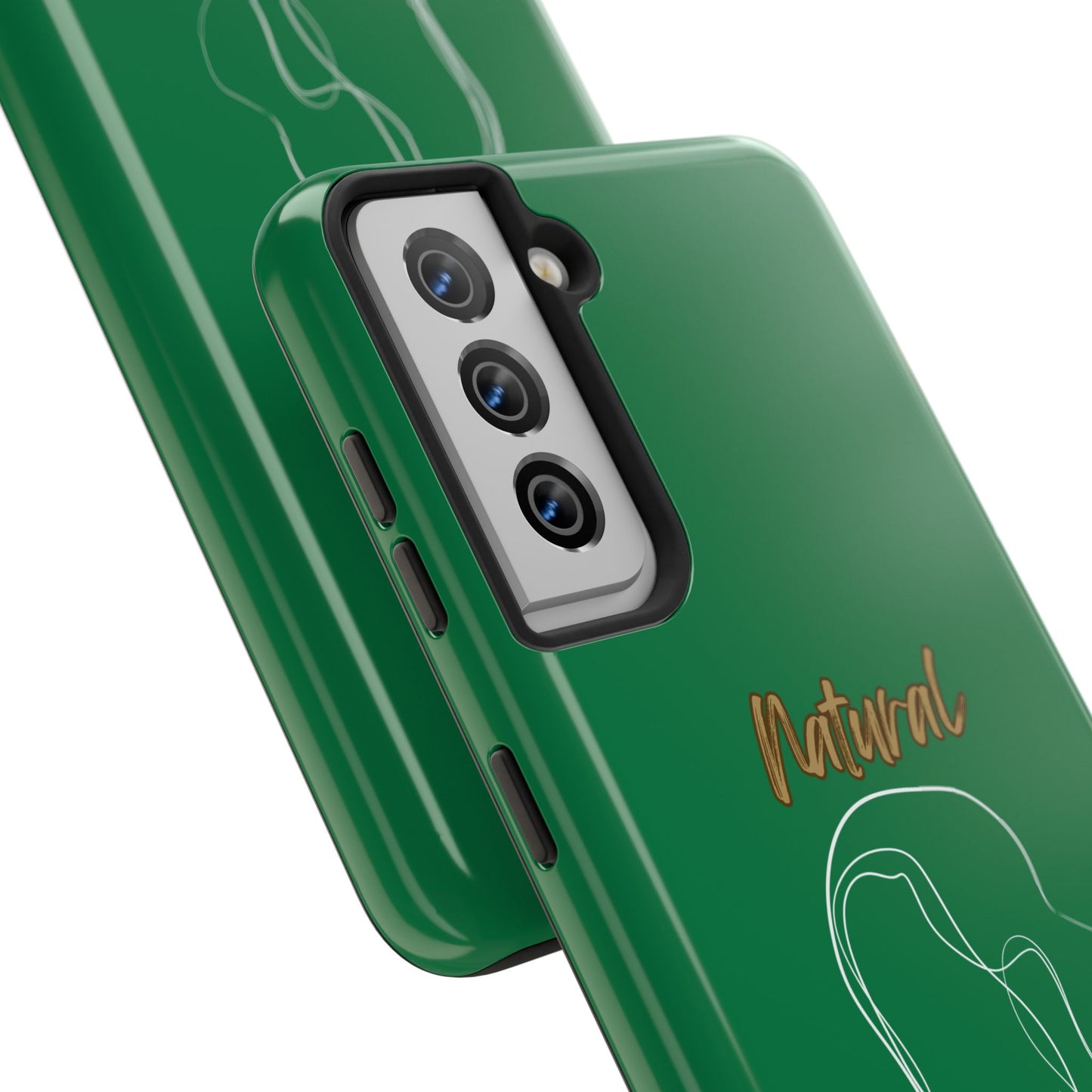 Natural Woman Hanging Hair (WL) Tough Phone Cases DARK GREEN