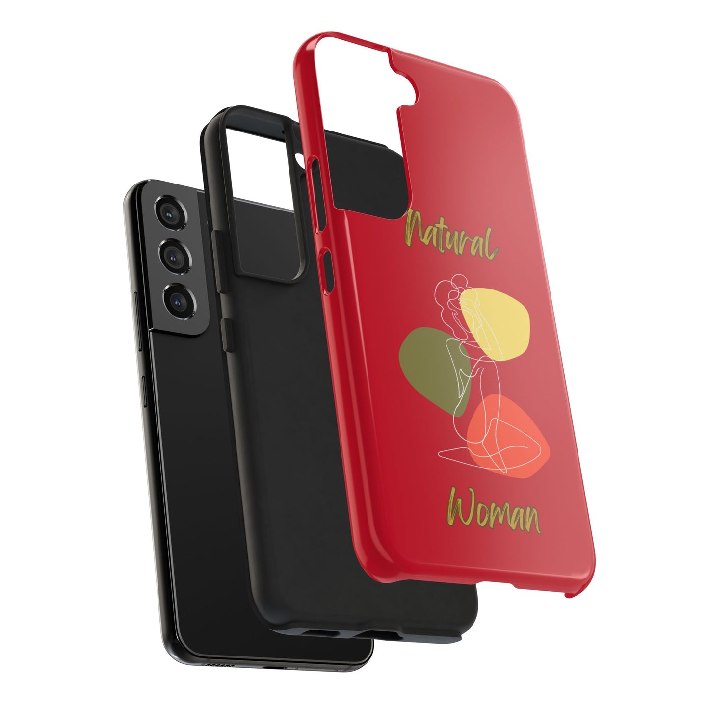 Natural Woman Colorful Pose (WL)Tough Phone Cases DARK RED