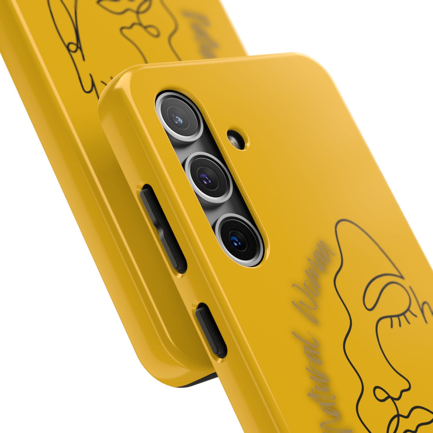 Natural Woman Half Face (BL)Tough Phone Case YELLOW