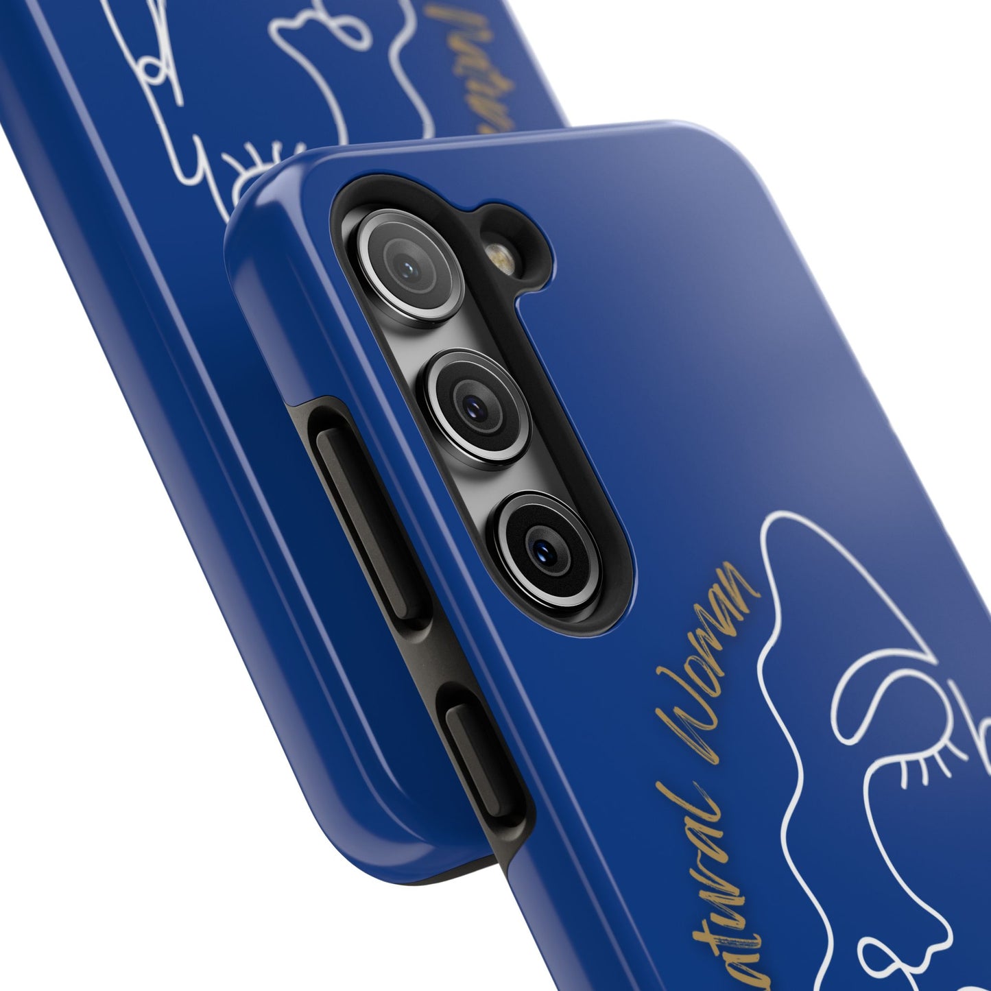 Natural Woman Half Face (WL)Tough Phone Case DARK BLUE
