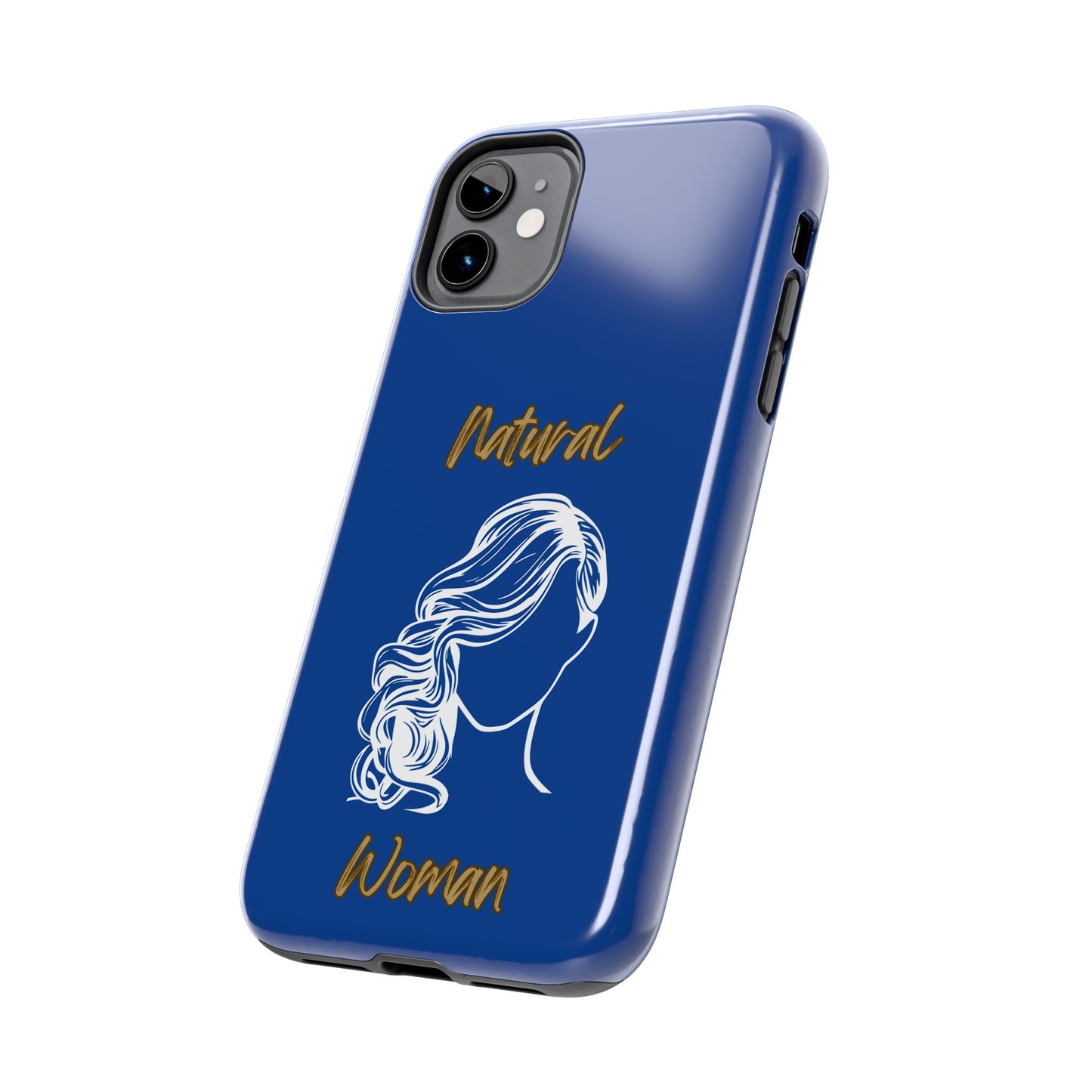 Natural Woman Long Curl (WL)Tough Phone Cases DARK BLUE