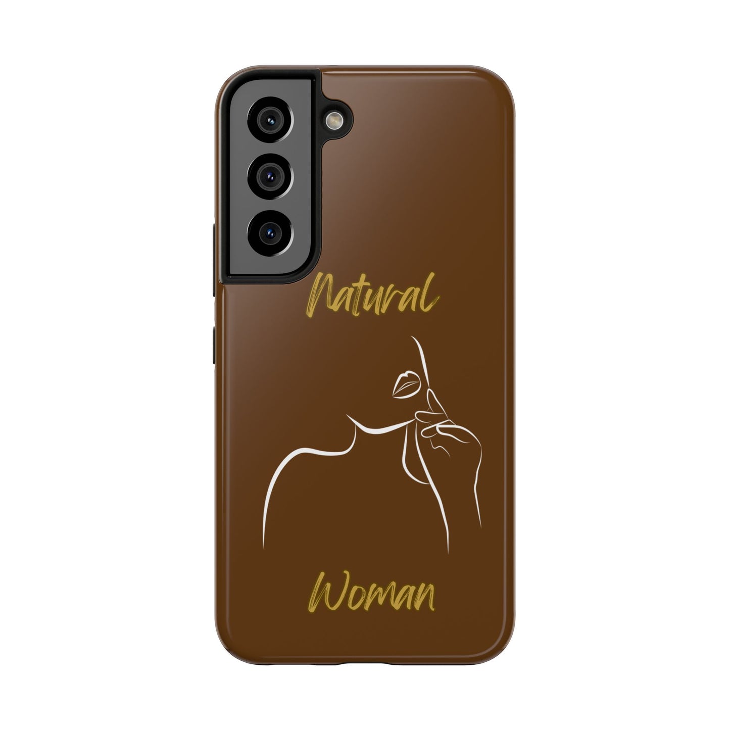 Natural Woman Chin Up (WL)Tough Phone Cases BROWN
