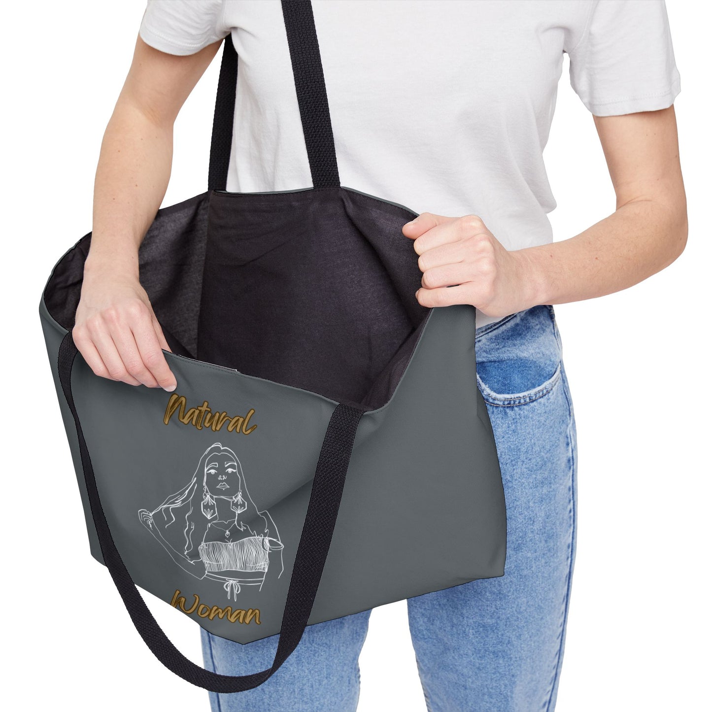 Natural Woman Thinking (WL) Weekender Tote Bag DARK GREEN