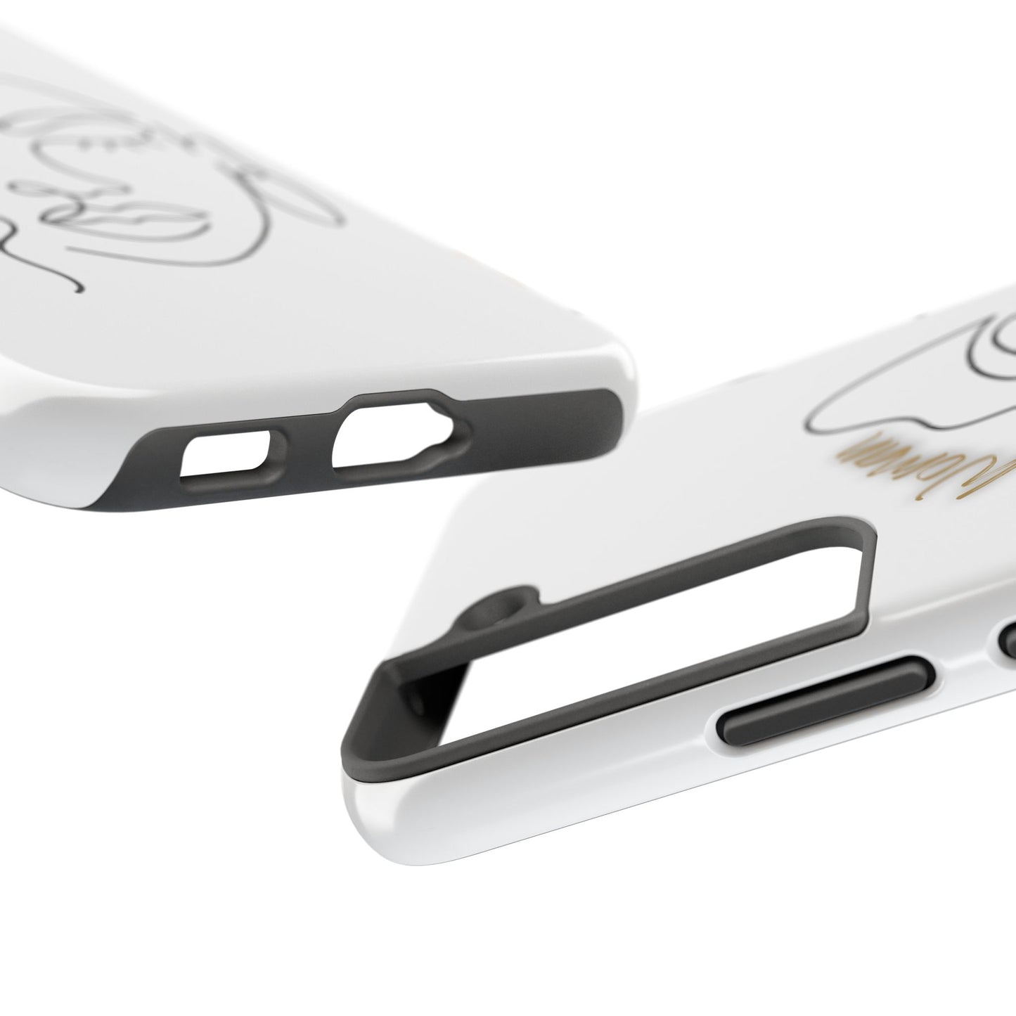 Natural Woman Half Face (BL)Tough Phone Case WHITE