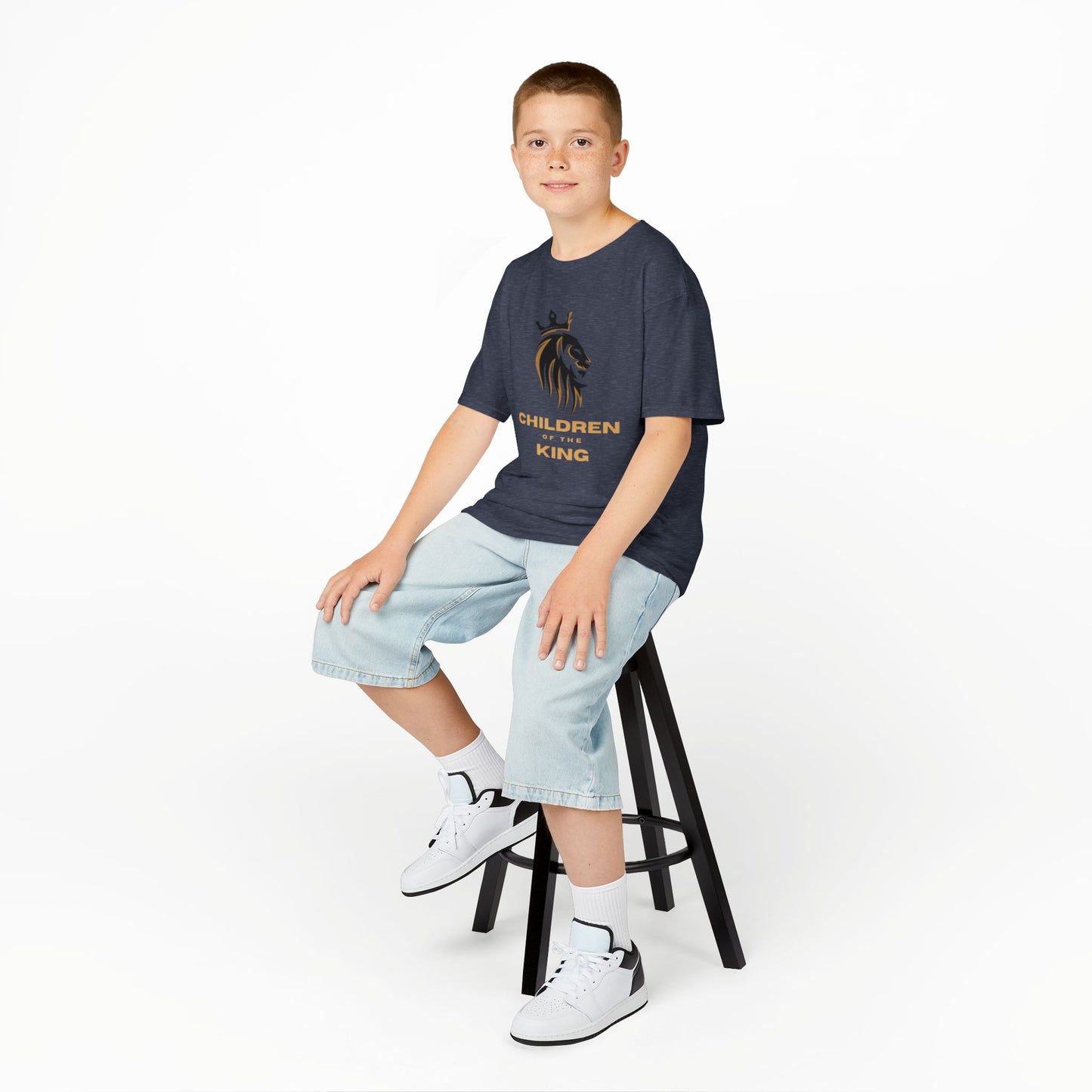 Children of the King Inspirational Kids Cotton T-Shirt (BL)