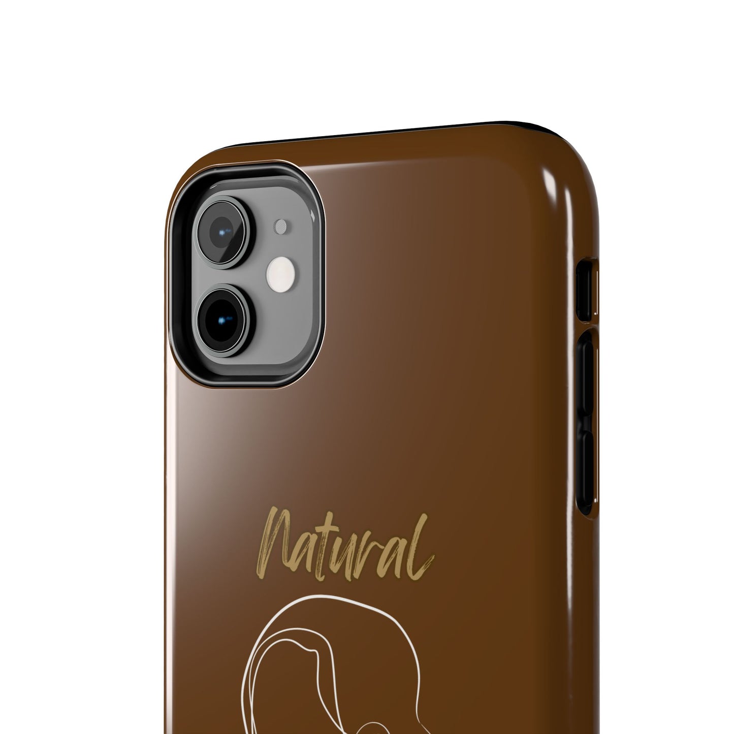 Natural Woman Hanging Hair (WL) Tough Phone Cases BROWN