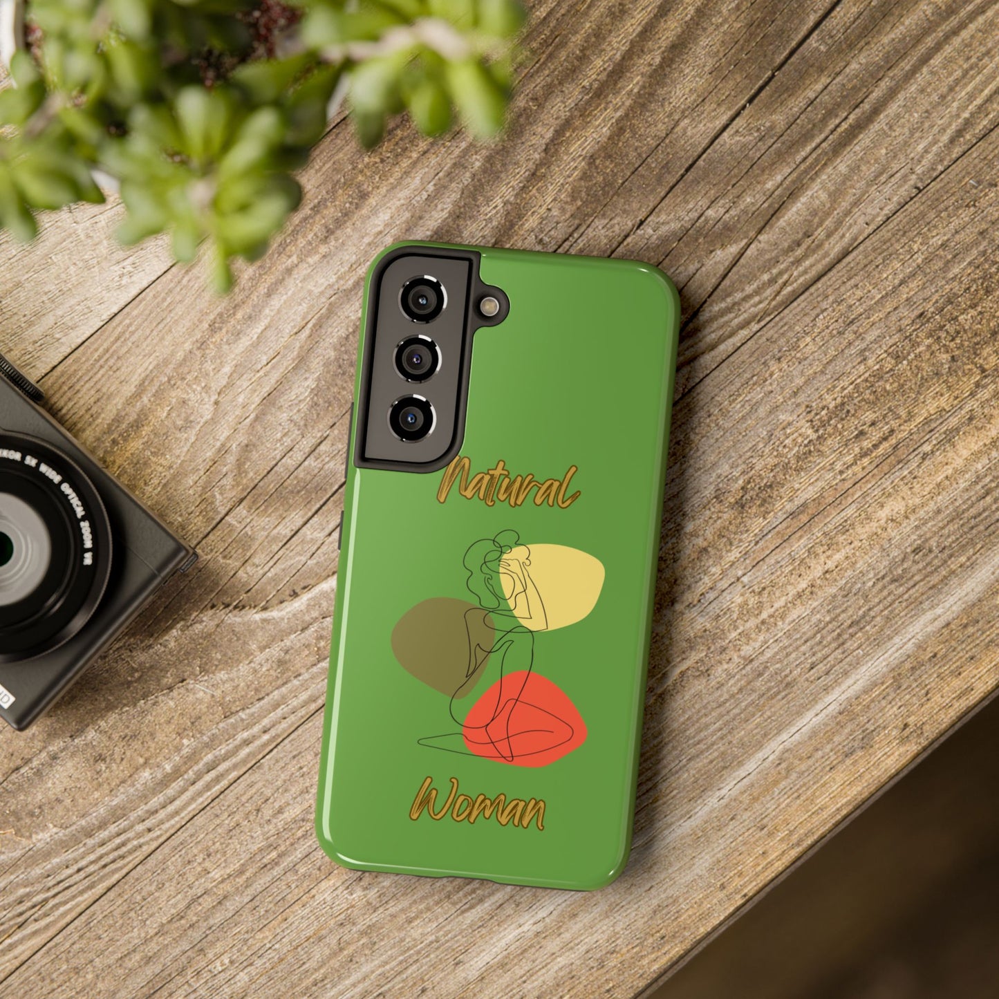 Natural Woman Colorful Pose (BL)Tough Phone Cases GREEN