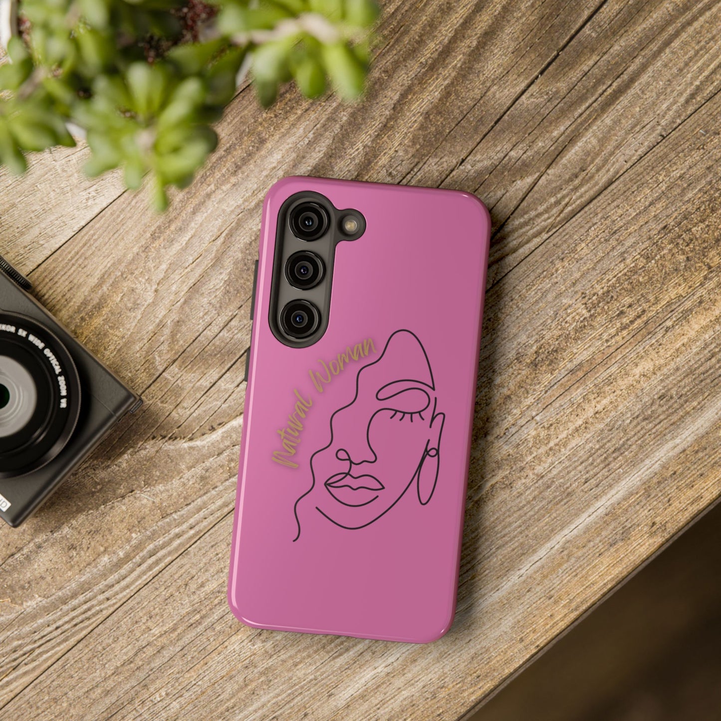 Natural Woman Half Face (BL)Tough Phone Case LIGHT PINK