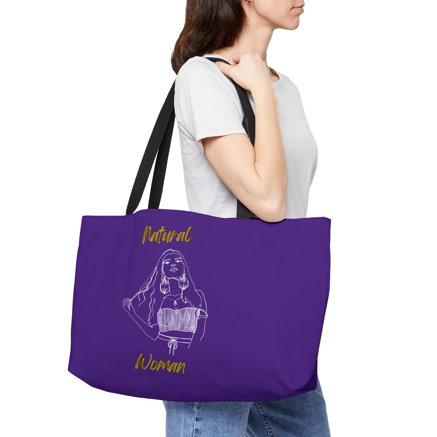 Natural Woman Thinking (WL) Weekender Tote Bag  PURPLE
