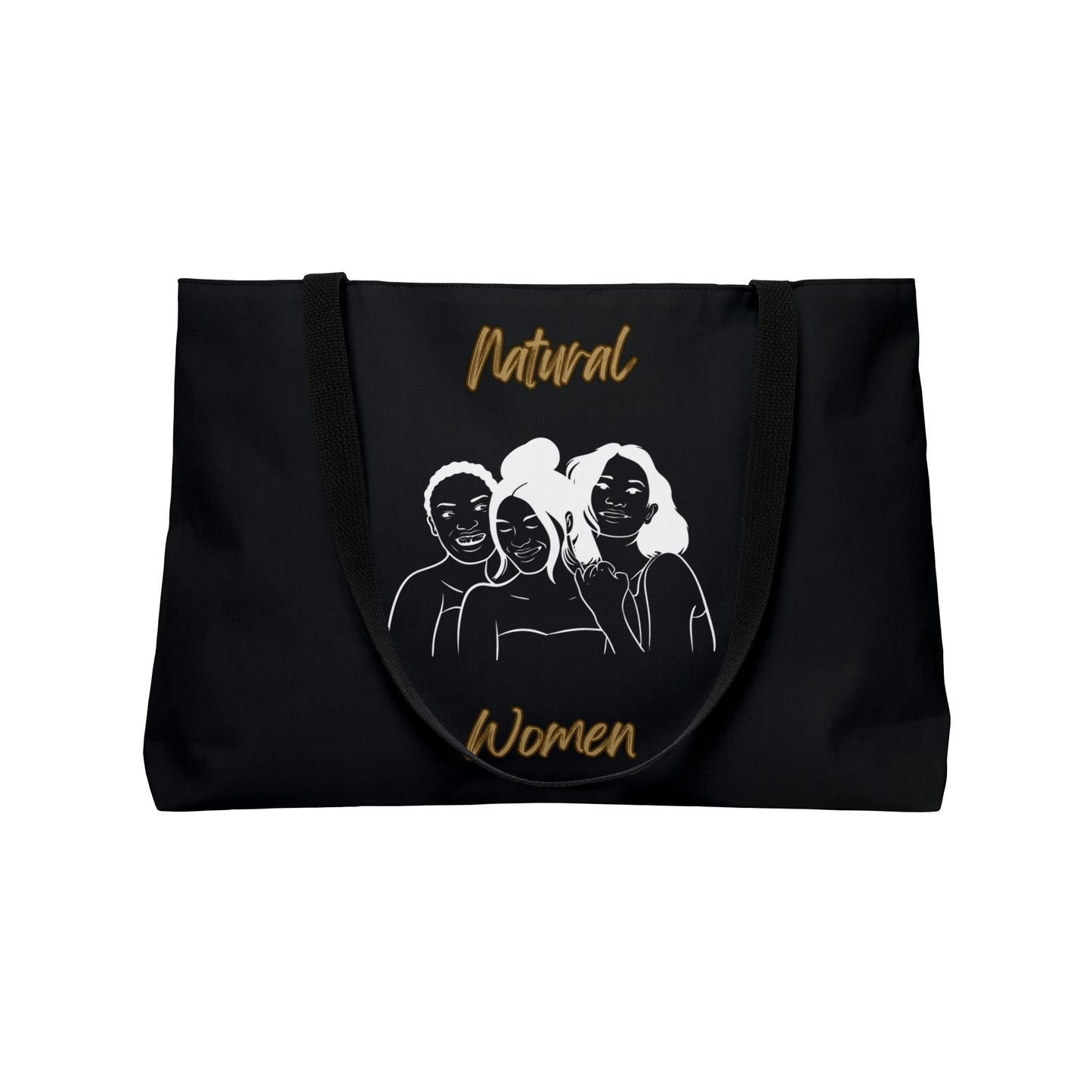 Natural Women Laughing Friends (WL) Weekender Tote Bag BLACK