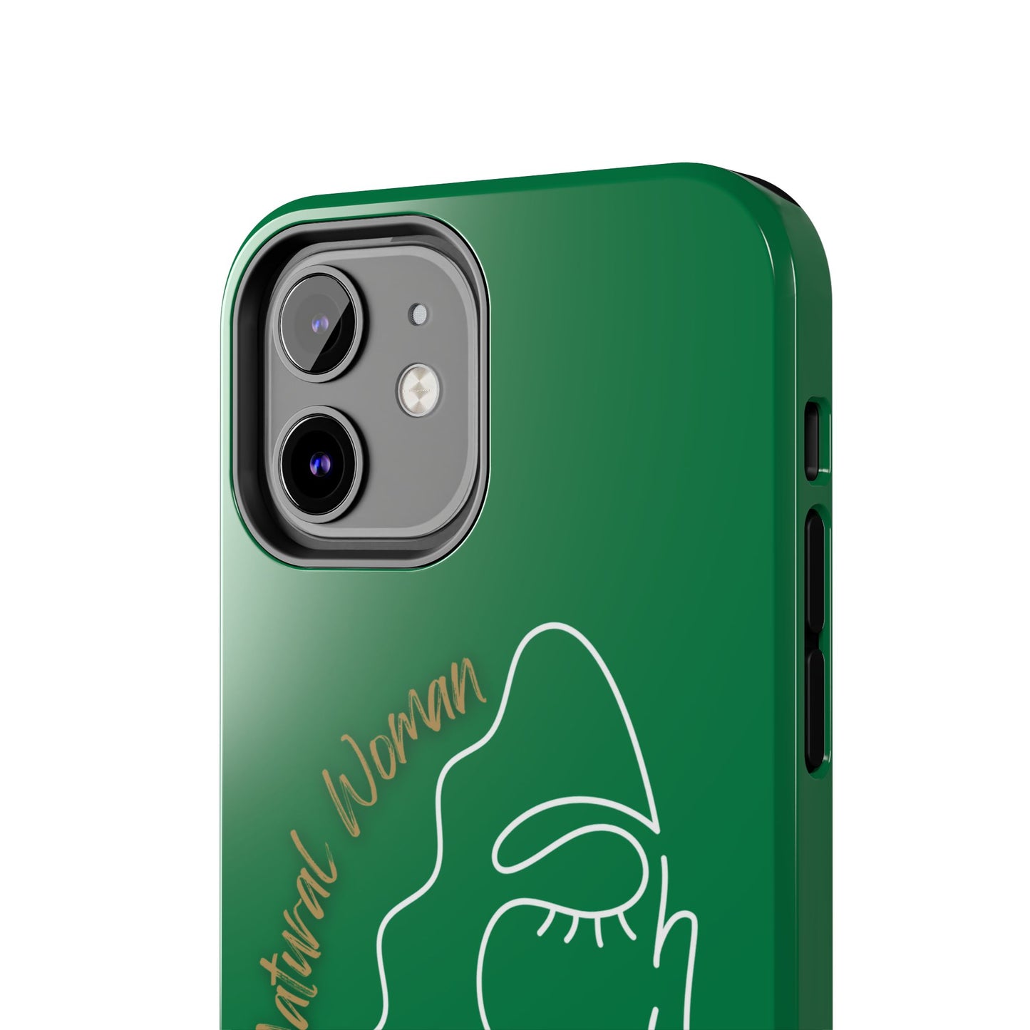 Natural Woman Half Face (WL)Tough Phone Case DARK GREEN