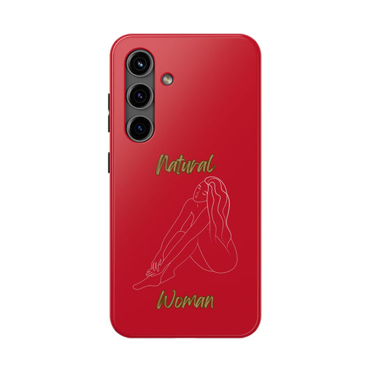 Natural Woman Beauty (WL) Tough Phone Cases DARK RED
