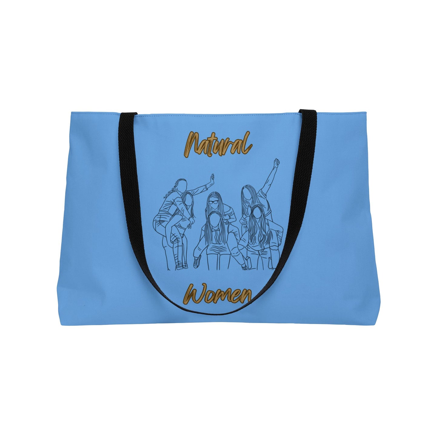 Natural Women Piggy Back (BL) Weekender Tote Bag LIGHT BLUE