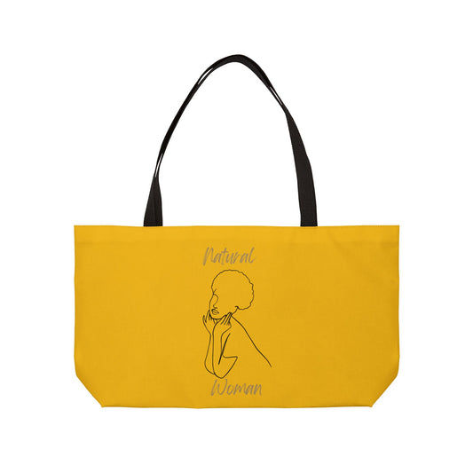 Natural Woman Cute Afro (BL) Weekender Tote Bag YELLOW