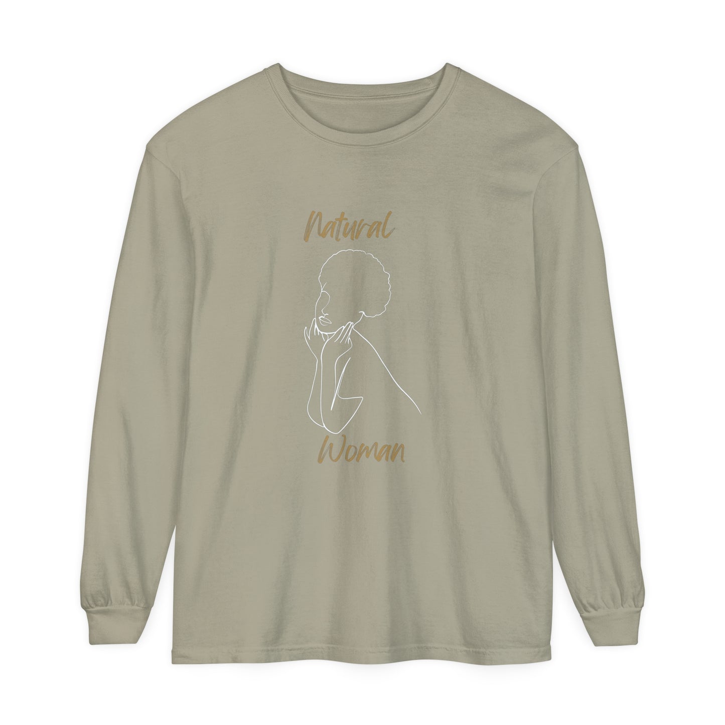 Natural Woman Cute Afro (WL) Long Sleeve T-Shirt