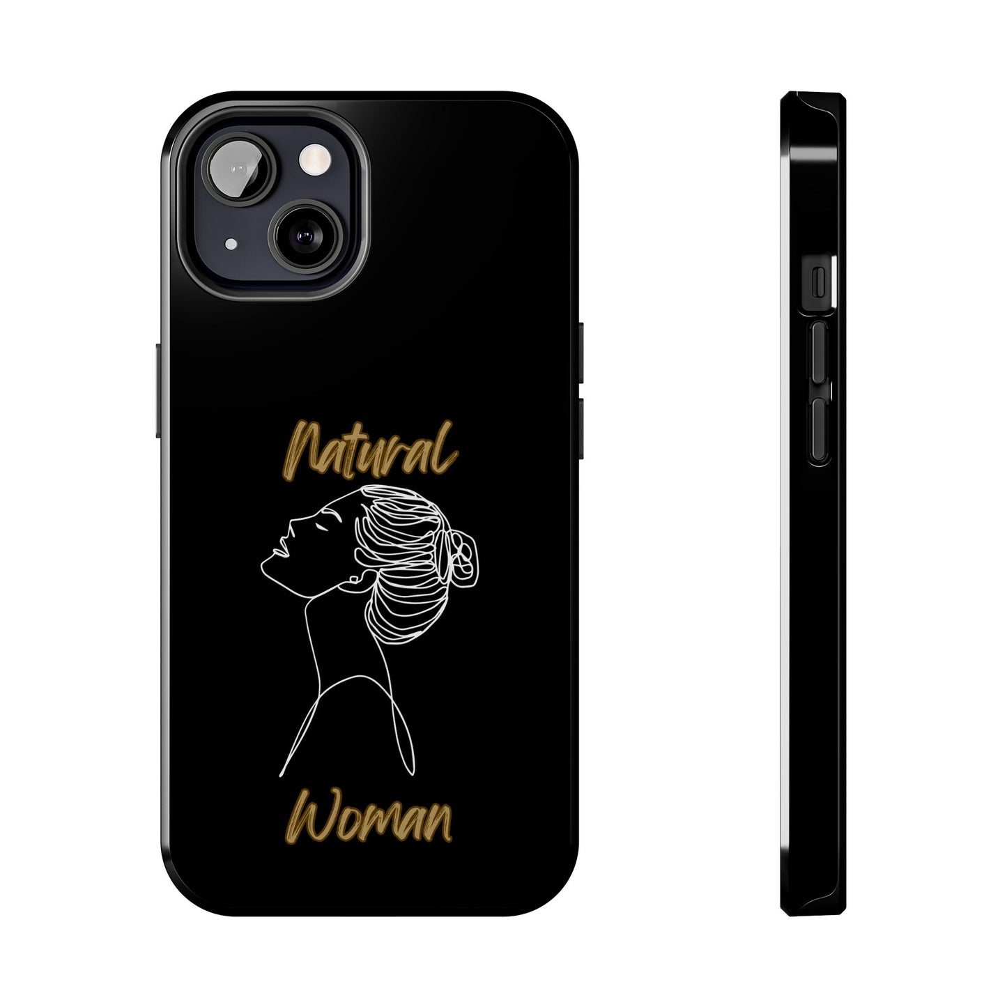 Natural Woman Wet Bun (WL) Tough Phone Cases BLACK