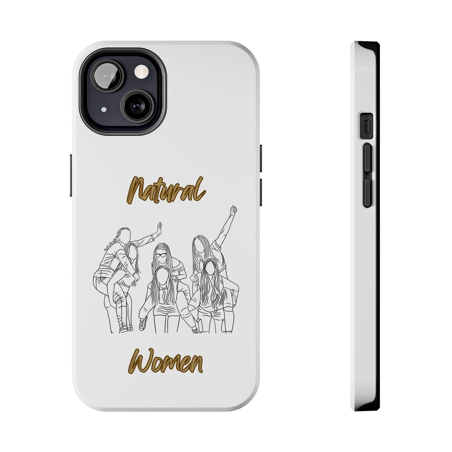 Natural Woman Piggy Back (BL)Tough Phone Cases WHITE