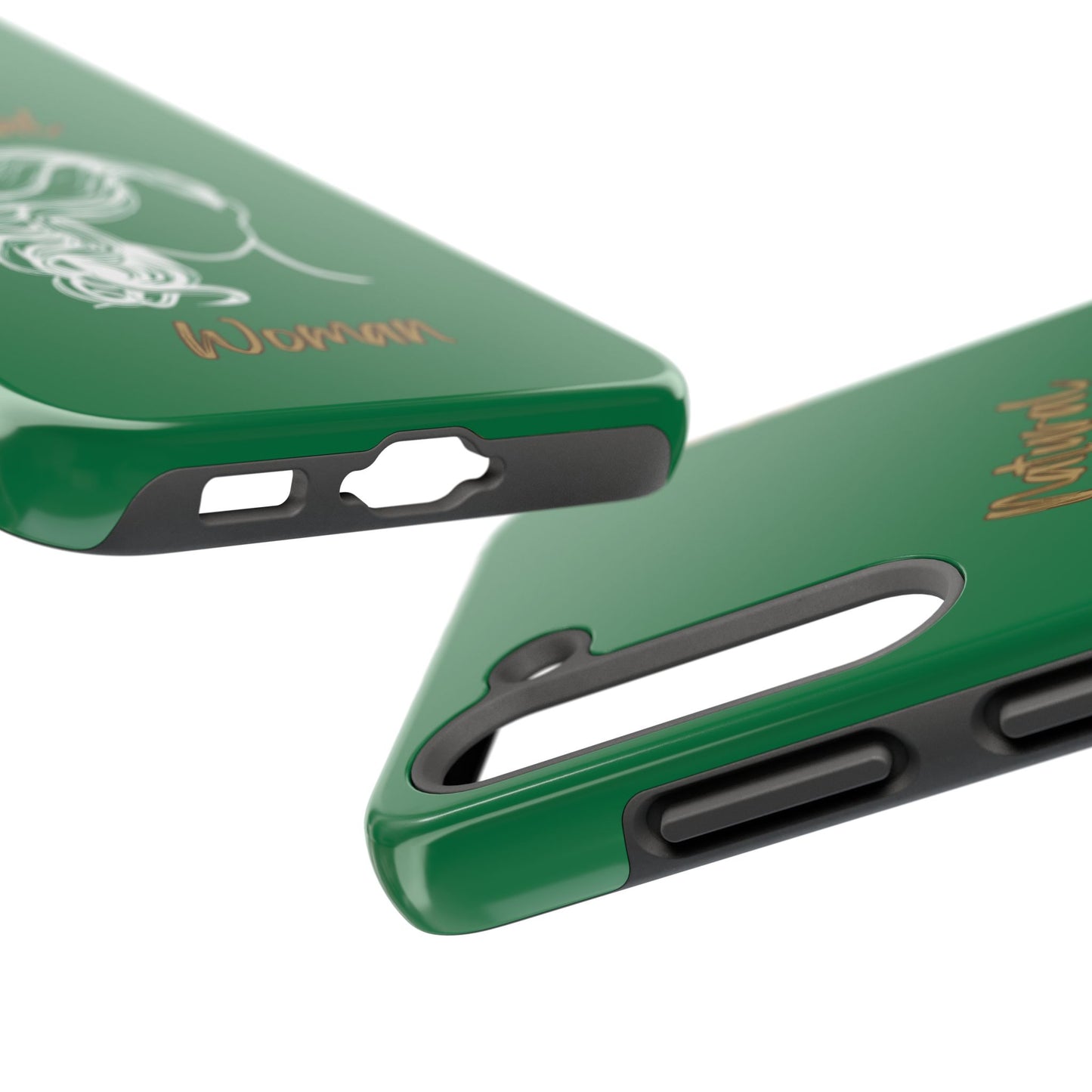 Natural Woman Long Curl (WL)Tough Phone Cases DARK GREEN