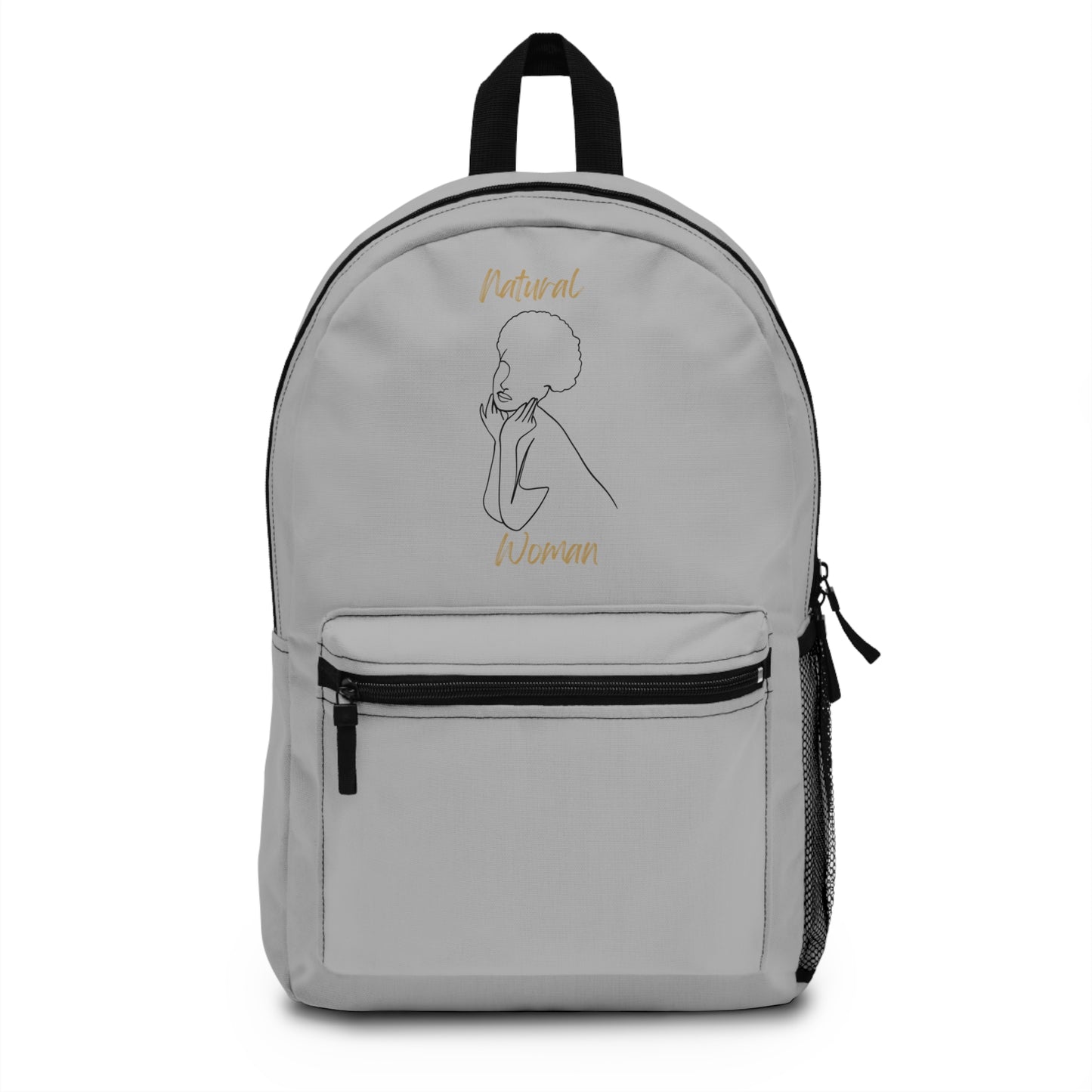 Natural Woman Cute Afro (BL) Backpack LIGHT GREY