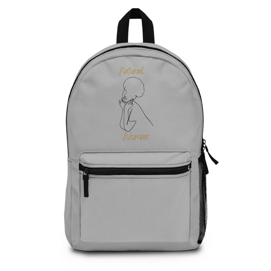 Natural Woman Cute Afro (BL) Backpack LIGHT GREY