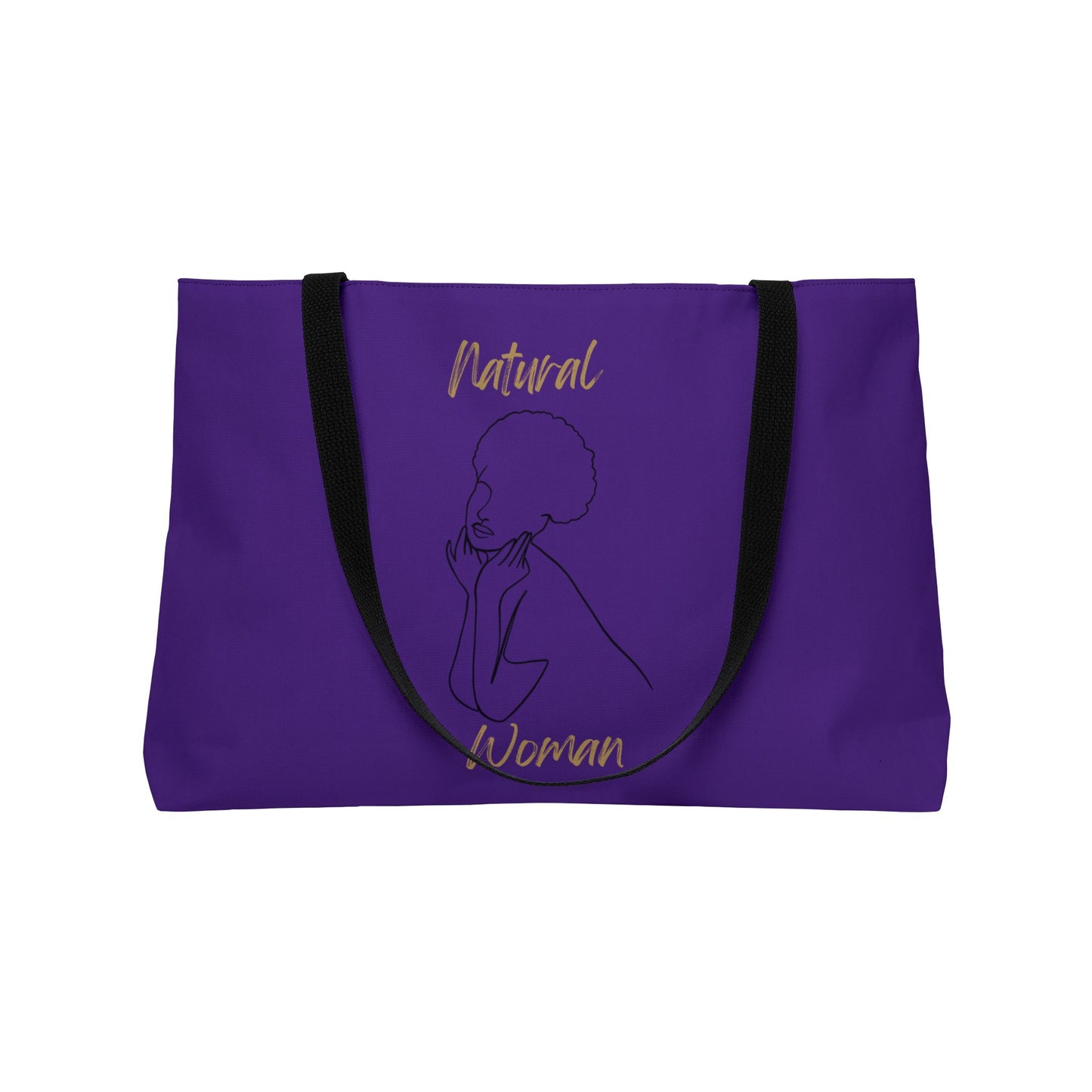 Natural Woman Cute Afro (BL) Weekender Tote Bag PURPLE