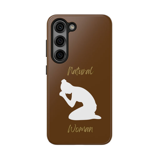 Natural Woman Pray (WL) Tough Phone Cases BROWN