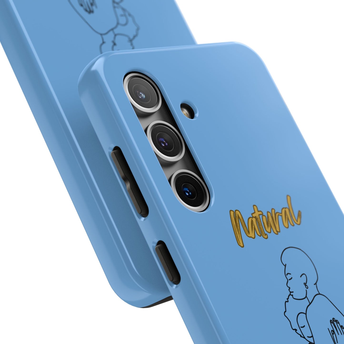 Natural Woman Safe With Momma (BL) Tough Phone Cases LIGHT BLUE