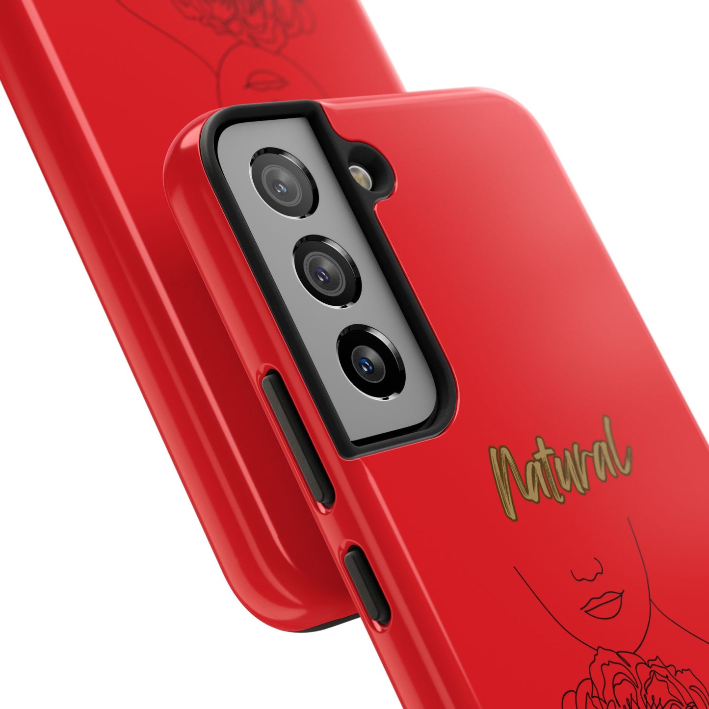 Natural Woman Kissed Flower (BL)Tough Phone Cases RED