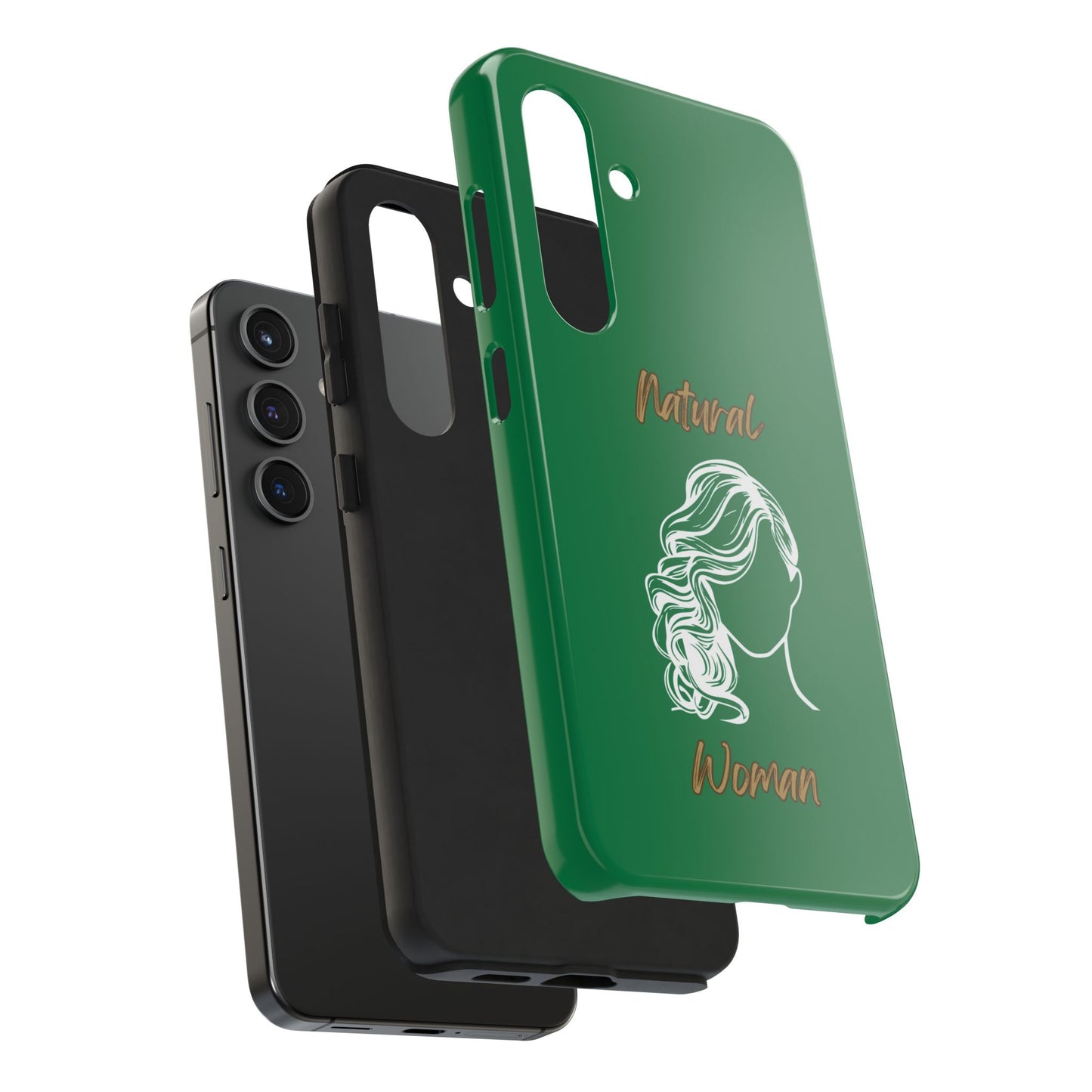 Natural Woman Long Curl (WL)Tough Phone Cases DARK GREEN